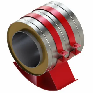 Опоры 313.ТС-008.012 скользящие хомутовые  для трубопроводов Ду 50-600 мм для прокладки в футляре