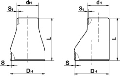 Переходы эксцентрические и концентрические штампованные бесшовные ТУ 26-18-38-90